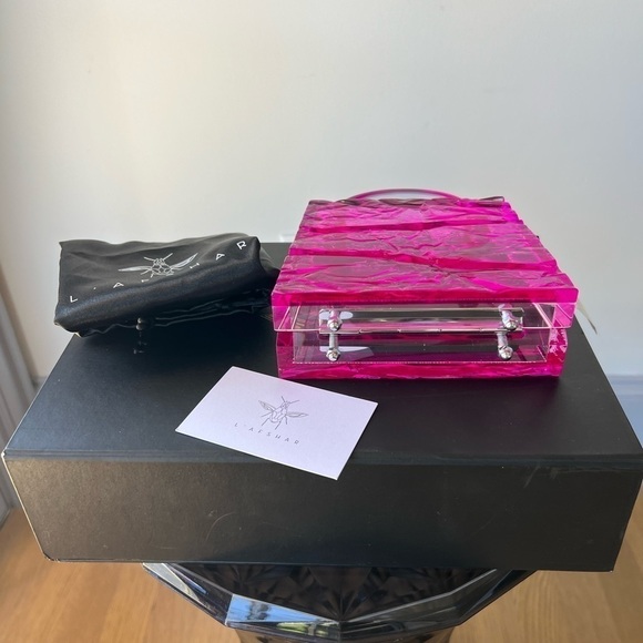 L'Afshar Eva Crushed Ice Top-Handle Bag - Picture 4 of 13